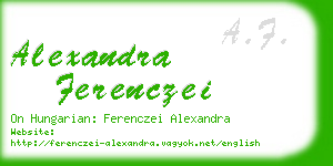 alexandra ferenczei business card